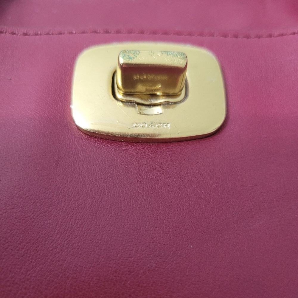 Coach Magenta Leather Chelsea Carryall Satchel - Picture 6 of 16